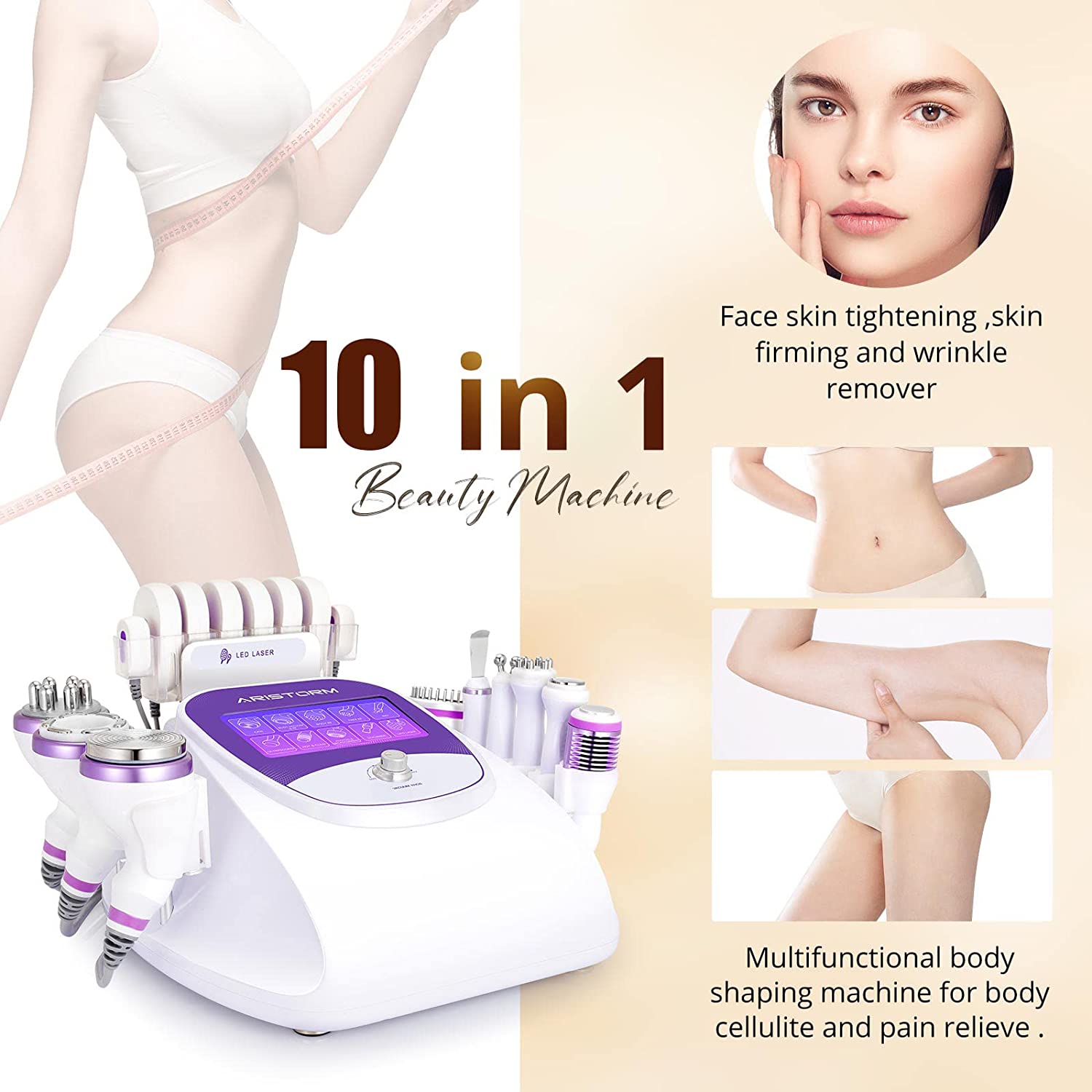 RUTAWZ 10 in 1 Beauty Machine Professional for Salon & Studio