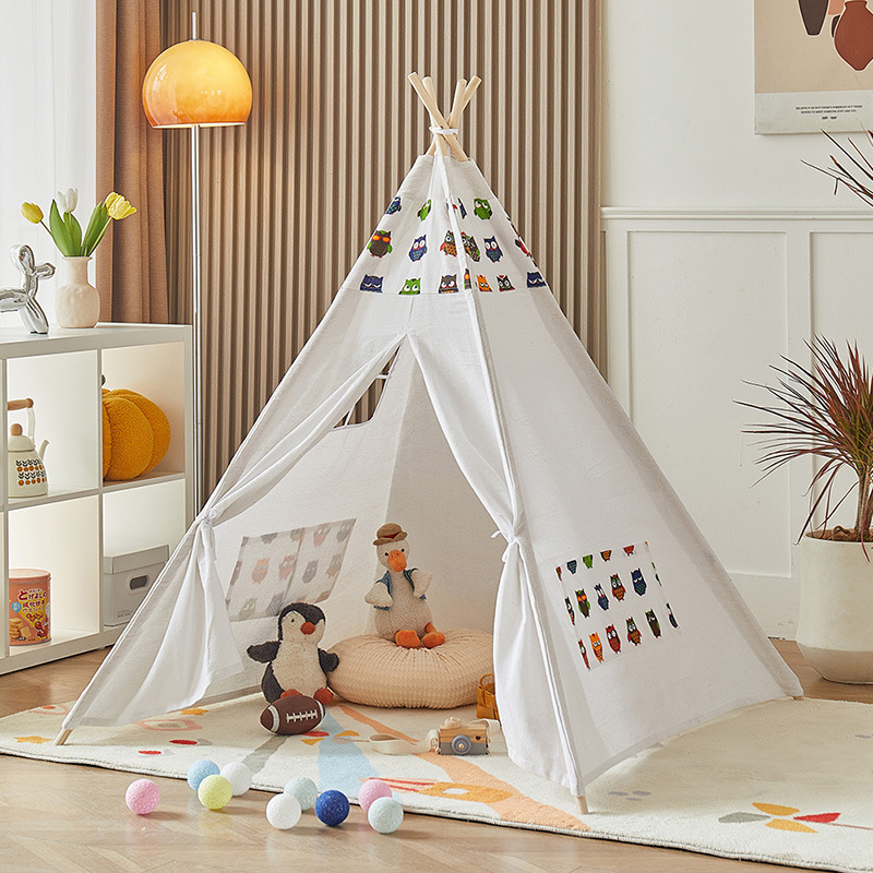 children's hand-painted tents DIY graffiti, hand painted fabrics, primary school, kindergarten, outdoor triangle game house