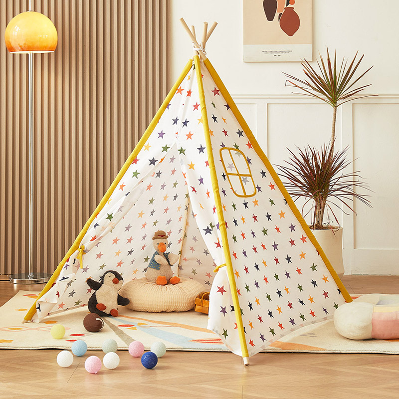 children's hand-painted tents DIY graffiti, hand painted fabrics, primary school, kindergarten, outdoor triangle game house