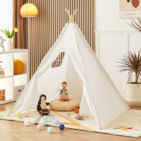 children's hand-painted tents DIY graffiti, hand painted fabrics, primary school, kindergarten, outdoor triangle game house