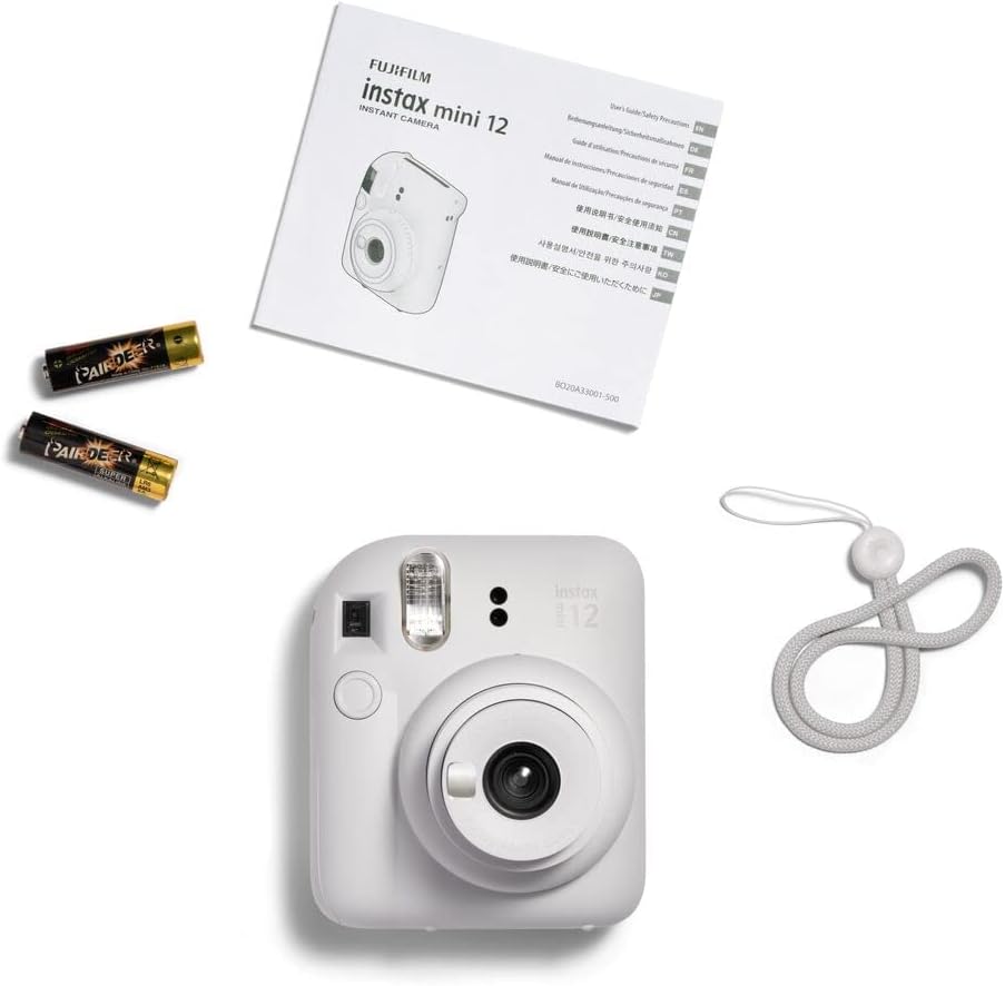 Fujifilm Instax Mini 12 Instant Film Camera, Clay White