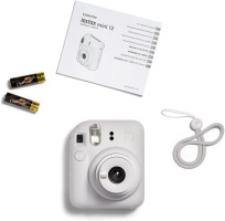 Fujifilm Instax Mini 12 Instant Film Camera, Clay White