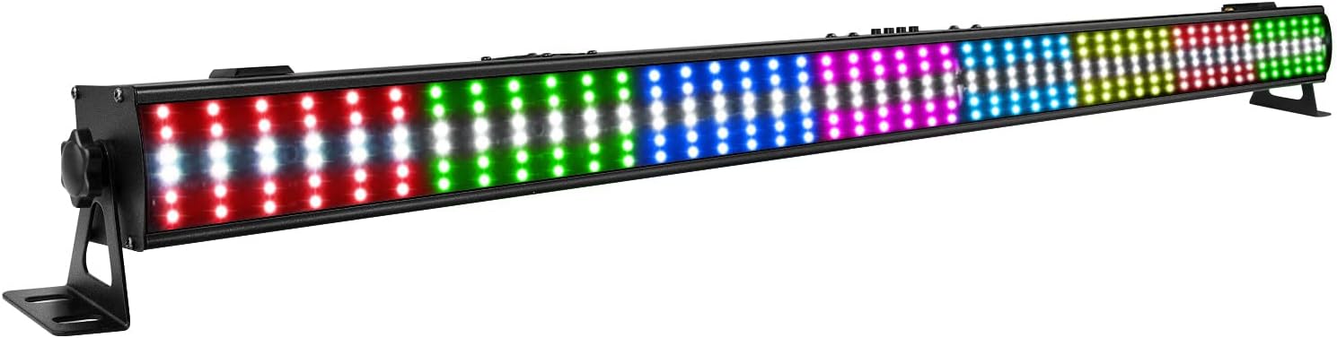LED Stage Wash Light Bar - 100W 288LEDs RGBW DJ Light Bar with Chasing Function Pixel Mapping Strobe Lighting Effects Uplights for Events Concert Music Live Show Wedding Party Stage Lighting 288LEDs Wash Light