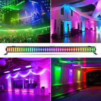 LED Stage Wash Light Bar - 100W 288LEDs RGBW DJ Light Bar with Chasing Function Pixel Mapping Strobe Lighting Effects Uplights for Events Concert Music Live Show Wedding Party Stage Lighting 288LEDs Wash Light
