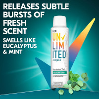Degree Unlimited Antiperspirant Deodorant Dry Spray Fresh 2 Count Long-Lasting Sweat & Odor Protection with Antiperspirant Technology SmartAdapt Tech 3.8 oz