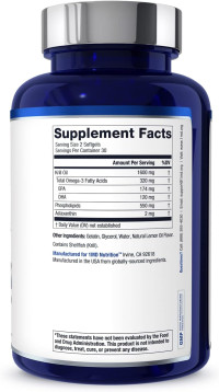 1MD Nutrition KrillMD - Antarctic Krill Oil Omega 3 Supplement with Astaxanthin, EPA, DHA | 2X More Effective Than Fish Oil | 60 Softgels 60 Count (Pack of 1)