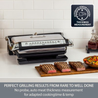 All-Clad Electric Indoor Grill, AutoSense Stainless Steel Panini Grill Press Sandwich Maker, Automatic 1800W Smokeless, Removable Plates, Dishwasher Safe