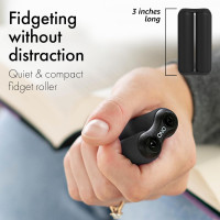 ONO Roller - Handheld Fidget Toy for Adults | Help Relieve Stress, Anxiety, Tension | Promotes Focus, Clarity | Compact, Portable Design (Black, Junior Size - ABS Plastic) Junior Size ABS Plastic - Black