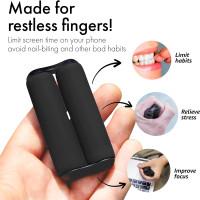 ONO Roller - Handheld Fidget Toy for Adults | Help Relieve Stress, Anxiety, Tension | Promotes Focus, Clarity | Compact, Portable Design (Black, Junior Size - ABS Plastic) Junior Size ABS Plastic - Black