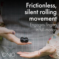ONO Roller - Handheld Fidget Toy for Adults | Help Relieve Stress, Anxiety, Tension | Promotes Focus, Clarity | Compact, Portable Design (Black, Junior Size - ABS Plastic) Junior Size ABS Plastic - Black