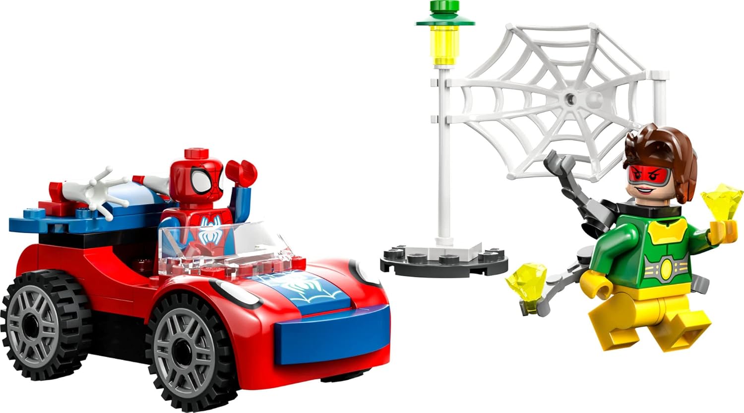 LEGO Marvel Spider-Man's Car and Doc Ock - Kids Pretend Play Set with Glow in The Dark Pieces for Boys & Girls, Ages 4+ - Gifts for Birthdays - 10789