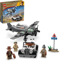 LEGO Indiana Jones and the Last Crusade Fighter Plane Chase 77012 Building Set, Featuring a Buildable Car and Airplane Toy, 3 Minifigures Including Indiana Jones, Birthday Gift for Kids 8-12 Years Old