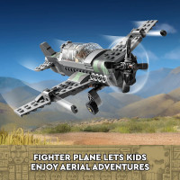 LEGO Indiana Jones and the Last Crusade Fighter Plane Chase 77012 Building Set, Featuring a Buildable Car and Airplane Toy, 3 Minifigures Including Indiana Jones, Birthday Gift for Kids 8-12 Years Old