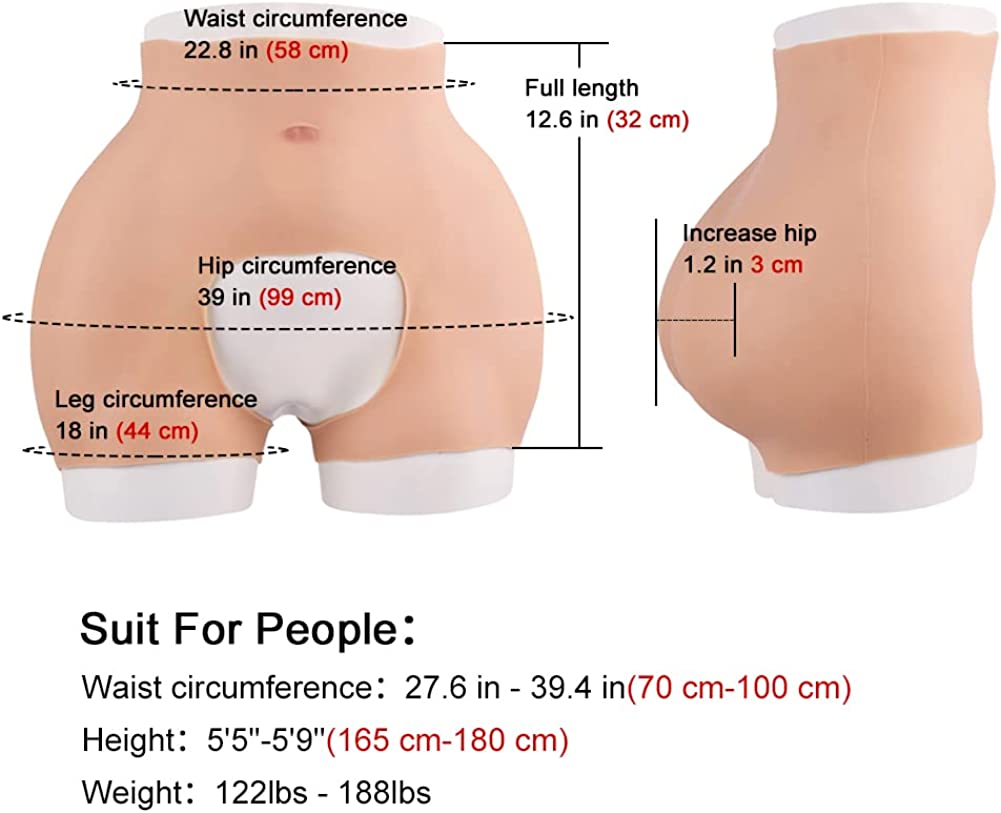 Wholesale YRZGSAWJ Silicone Pants Hip Lift Butt Enhancer Low Waisted  Shapewear Soft for Women Fake hips 1X Tan