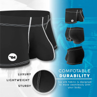 Real Men Bulge Enhancing Pouch Underwear for Men – 1 or 4 Pack Set - Ice Silk Mens Boxer Briefs with Size D Pouch Black 3 Inch Inseam 1 Pack 3X-Large