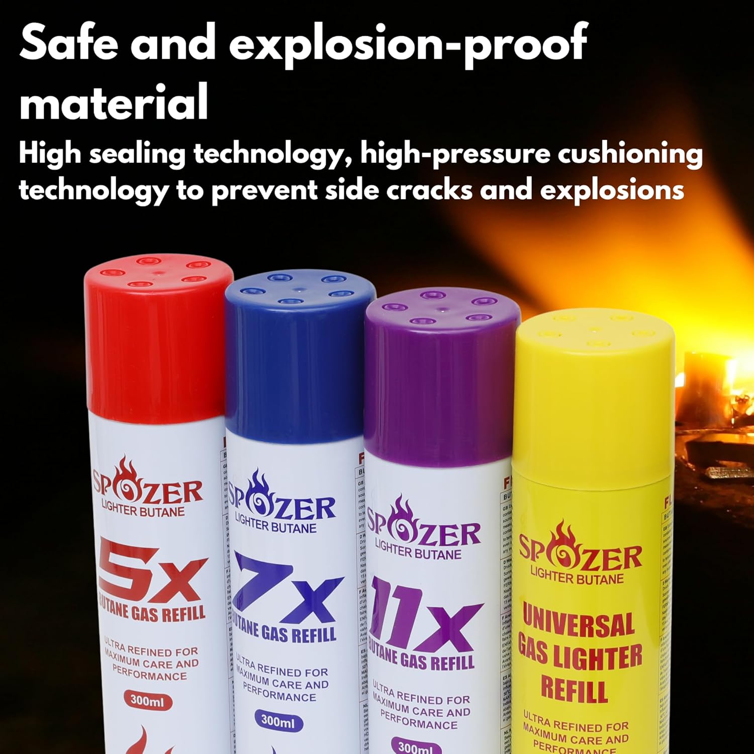 11X Premium Butane Fuel, Universal 99.99% Ultra Pure Butane Gas for Lighters, 300ml(10.14 Oz) Cans, One Display Box(Pack of 12) 12 CANS