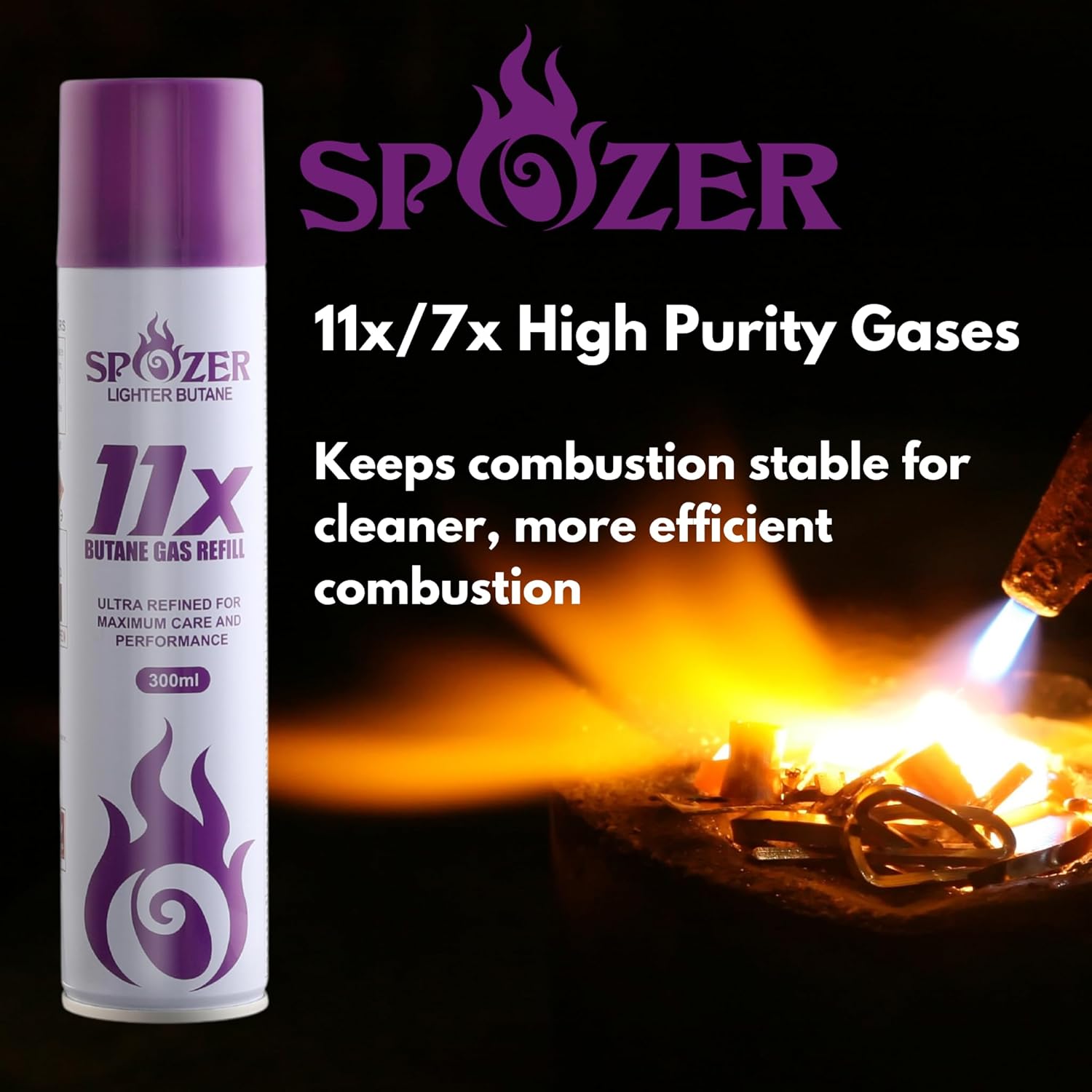 11X Premium Butane Fuel, Universal 99.99% Ultra Pure Butane Gas for Lighters, 300ml(10.14 Oz) Cans, One Display Box(Pack of 12) 12 CANS