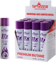 11X Premium Butane Fuel, Universal 99.99% Ultra Pure Butane Gas for Lighters, 300ml(10.14 Oz) Cans, One Display Box(Pack of 12) 12 CANS