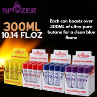 11X Premium Butane Fuel, Universal 99.99% Ultra Pure Butane Gas for Lighters, 300ml(10.14 Oz) Cans, One Display Box(Pack of 12) 12 CANS