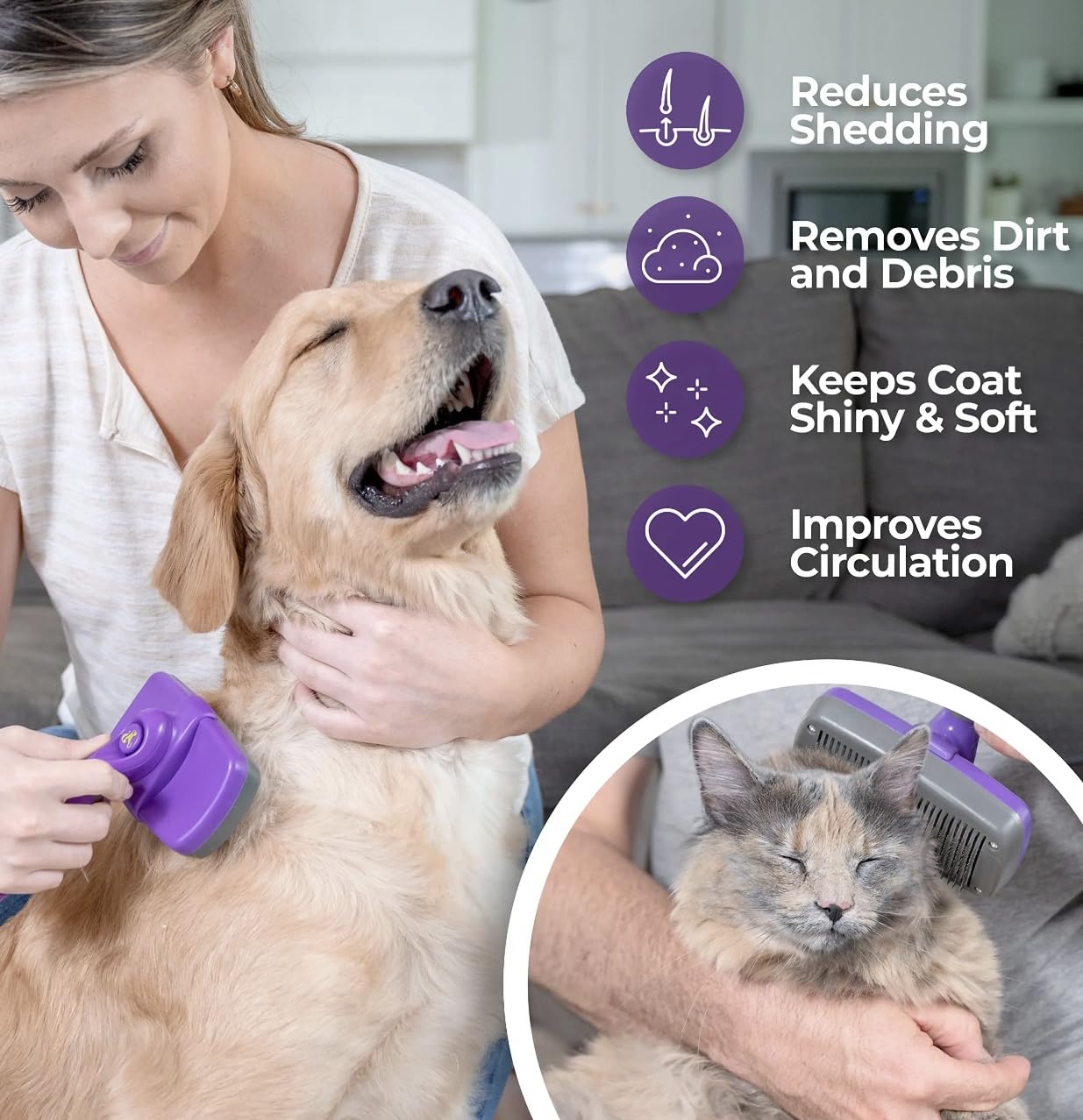 Hertzko Self Cleaning Slicker Brush by Hertzko