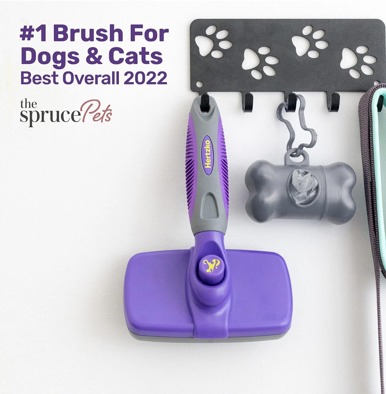 Hertzko Self Cleaning Slicker Brush by Hertzko