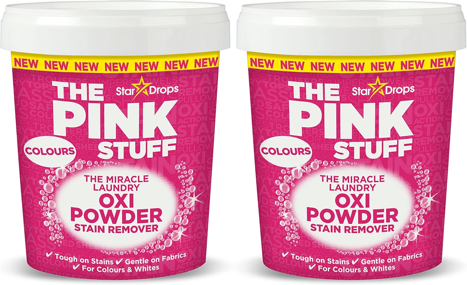 Stardrops The Pink Stuff Miracle Laundry Oxi Powder Stain Remover – Color-Safe Formula, Tough on Stains, Gentle on Fabrics (2-Pack) 70.54 Ounce (Pack of 1)