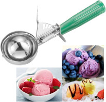 Ice Cream Scoop with Trigger, Large Size Cookie Scoop Stainless Steel Ice Cream Scooper for Kids & Families (Large Size - 5.2Tbsp) Large Scoop