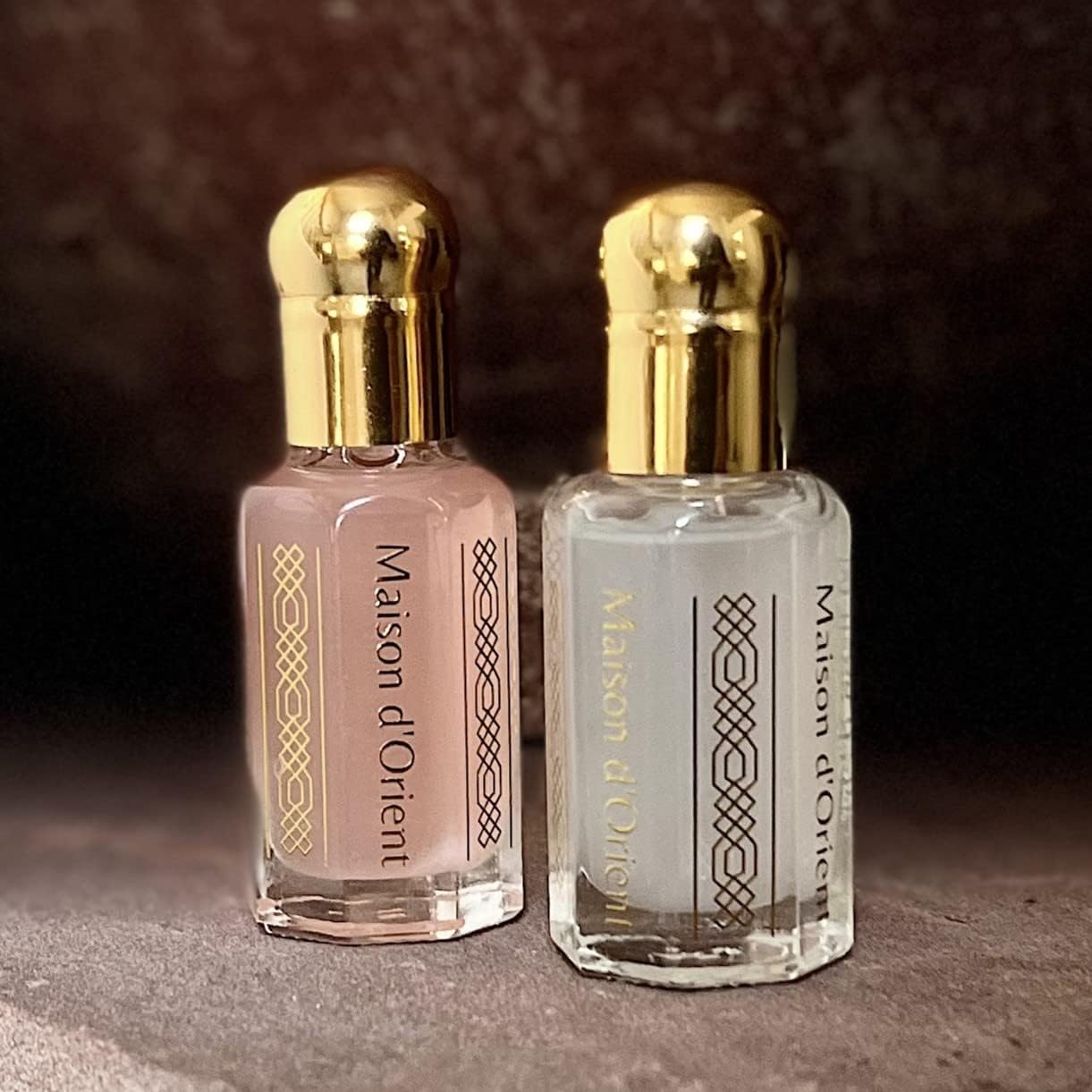 Maison d'Orient Tahara Collection 2x6mL | Pink Musk & White Musk Body Oil Perfume for Women | Arabian Perfume Oils | Arab Perfumes for Women (Perfumes Arabes de Mujer - Almizcle Blanco y Rosa) 2 x 6mL Samples