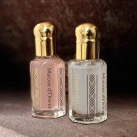 Maison d'Orient Tahara Collection 2x6mL | Pink Musk & White Musk Body Oil Perfume for Women | Arabian Perfume Oils | Arab Perfumes for Women (Perfumes Arabes de Mujer - Almizcle Blanco y Rosa) 2 x 6mL Samples