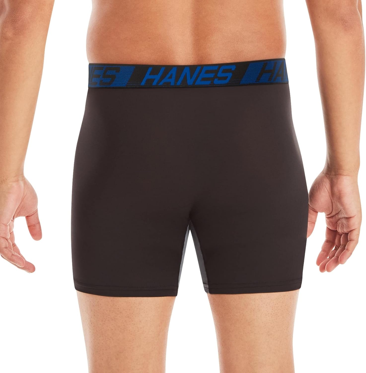 Hanes Men’s Total Support Pouch Boxer Briefs, X-Temp Cooling, Moisture-Wicking Underwear, Regular, Long-leg and Trunk, 3-Pack Regular- 6