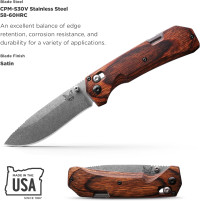 Benchmade - Grizzly Creek 15060-2 Hunting Knife with Wood Handle (15060-2)