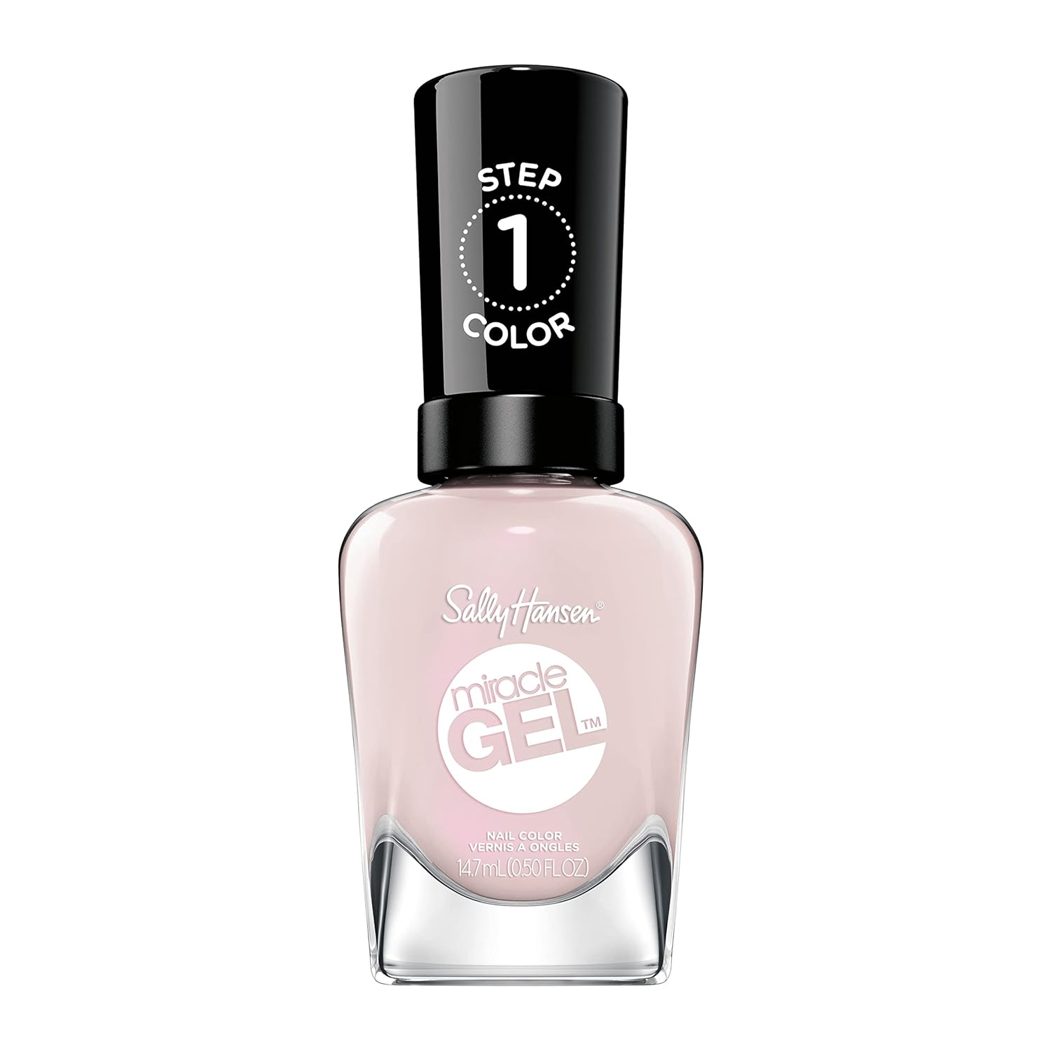 Sally Hansen Miracle Gel™, Travel Seekers First Glass, Long Lasting, Gel-Like Formula, No UV Lamp Needed, Pink Nail Polish FIRST GLASS 0.5 Fl Oz (Pack of 1)