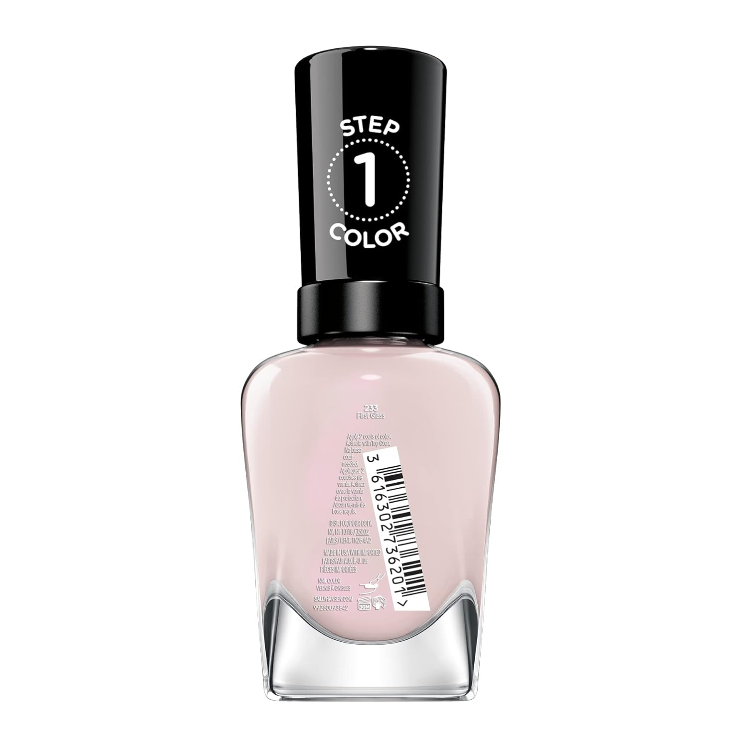 Sally Hansen Miracle Gel™, Travel Seekers First Glass, Long Lasting, Gel-Like Formula, No UV Lamp Needed, Pink Nail Polish FIRST GLASS 0.5 Fl Oz (Pack of 1)