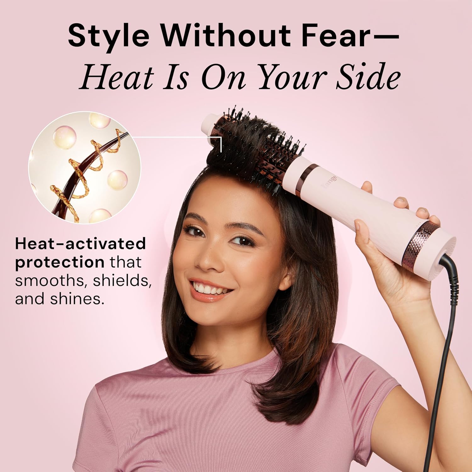 L'ANGE HAIR Glass Hair Heat Protectant Spray | Anti-Frizz Blow Dry Mist | Long Lasting Hold & Shine | Humidity Protection | Thermal Heat Protection Spray | Lightweight Blow Out Primer, 5 fl oz Bottle 5 Fl Oz (Pack of 1)