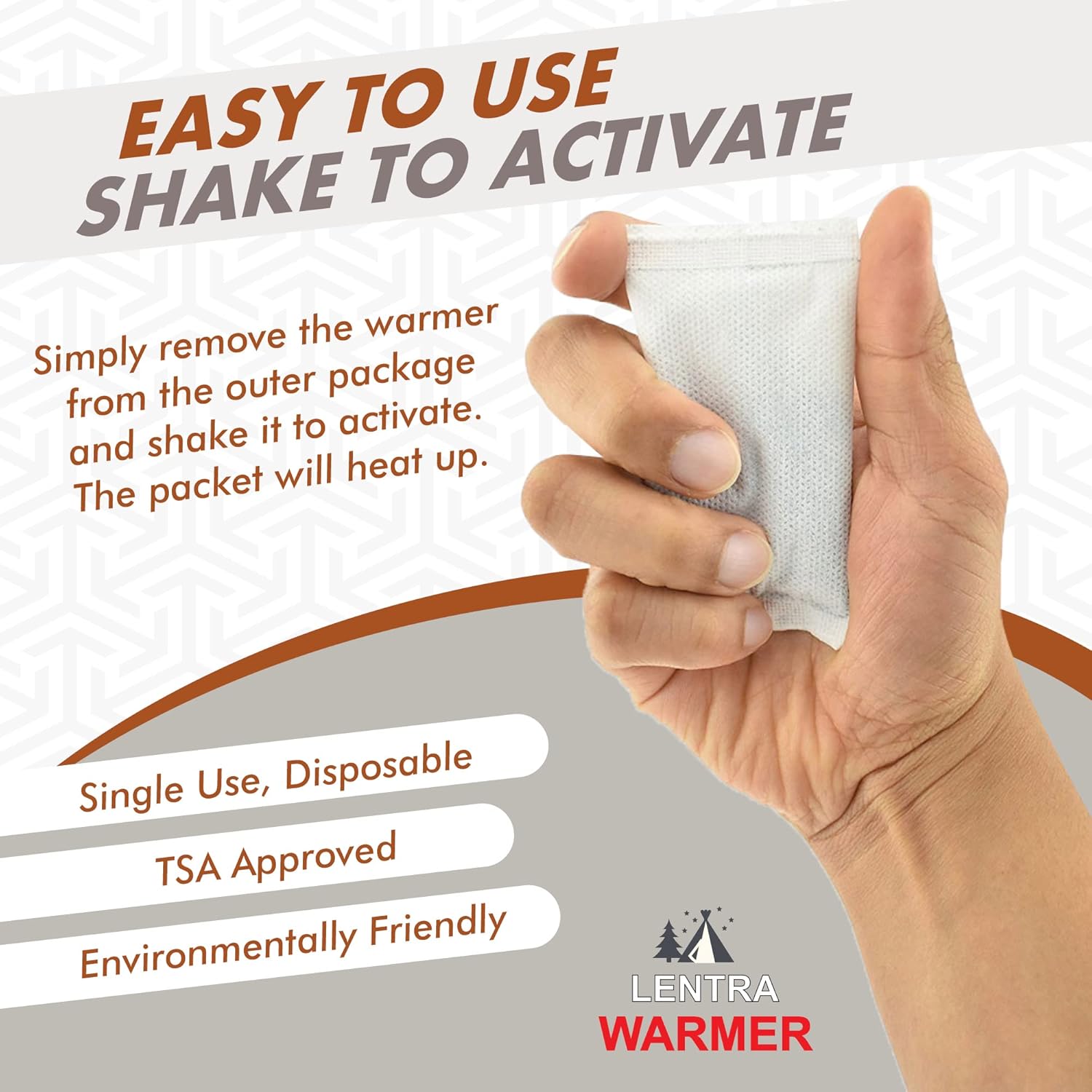Hot Hand Warmers - 50 Count - 10 Hours Long Lasting Heat, Safe Natural Odorless Air Activated Heat Packs for Hands, Toes and Body - TSA Approved