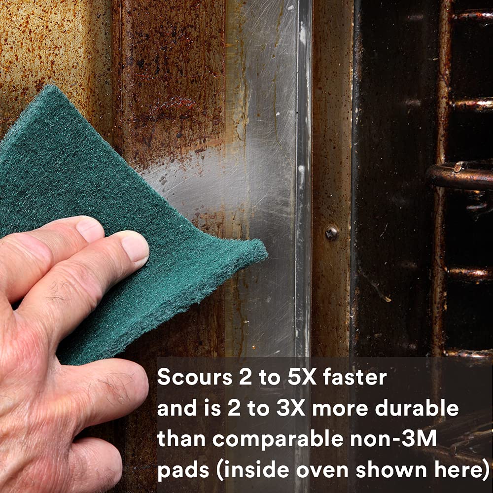 3M Scouring Pad 96-20, 20 Pads, 6” x 9”, General Purpose Cleaning, Food Safe, Non-Rusting
