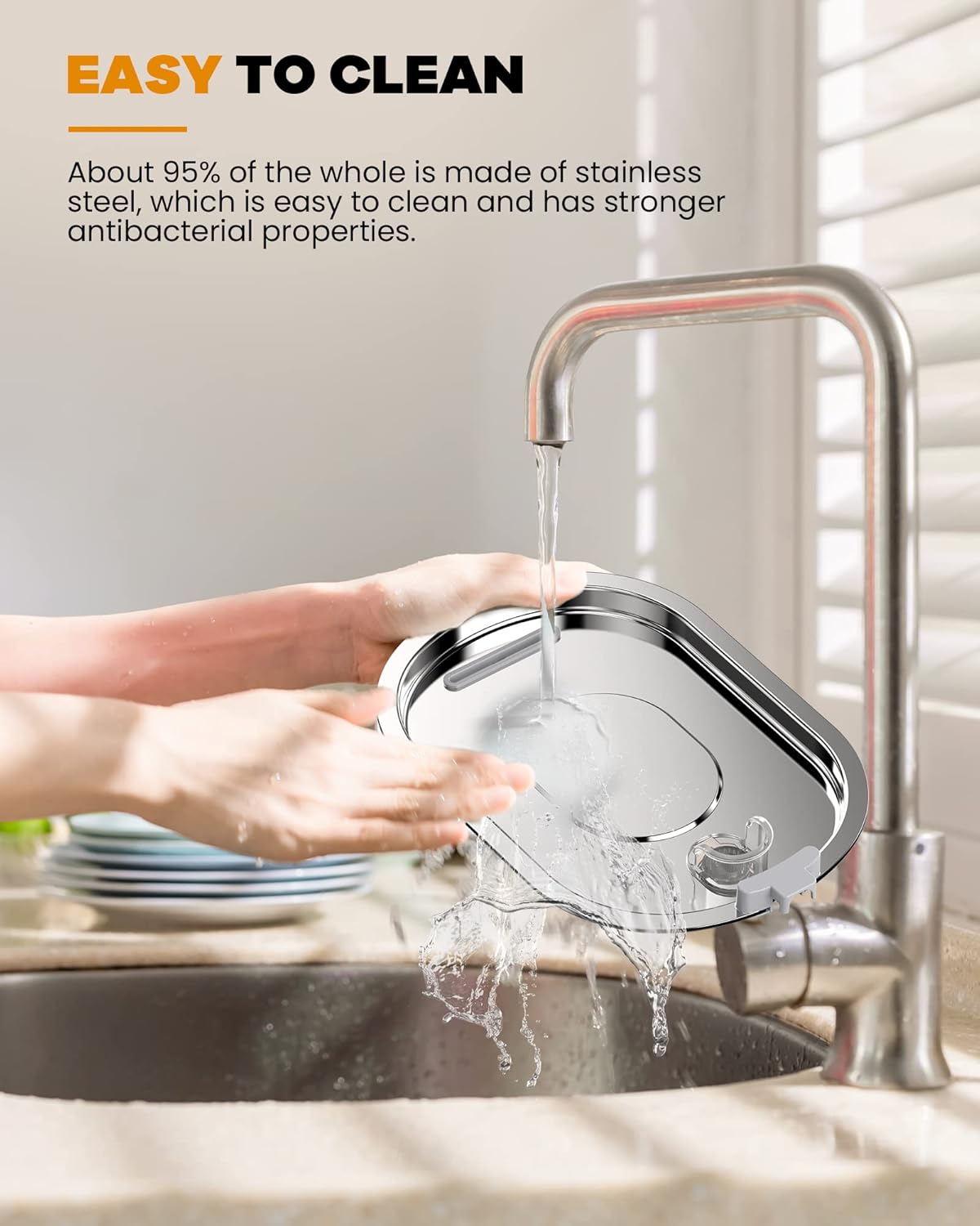 Cat Water Fountain Stainless Steel: 108oz/3.2L pet Water Fountain - Water Fountain for Cats Inside with Water Level Window - Faucet cat Fountain - Quiet Pump - for Dogs and Cats - SOOFPET