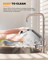 Cat Water Fountain Stainless Steel: 108oz/3.2L pet Water Fountain - Water Fountain for Cats Inside with Water Level Window - Faucet cat Fountain - Quiet Pump - for Dogs and Cats - SOOFPET