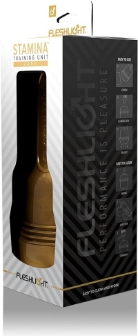 Fleshlight Stamina Training Unit | Men's Performance Enhancement | Gold Masturbator