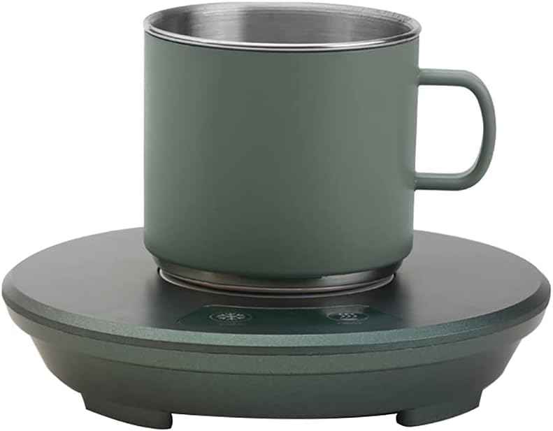 USB Cup Heater Cooler Plate Cup Warmer and Colder Beverage Mug Mat Office Tea Coffee Heater Pad for Coffee Tea Cola Cans Drinks (Green)