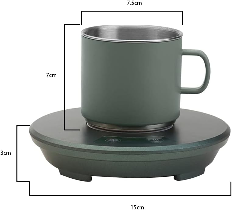 USB Cup Heater Cooler Plate Cup Warmer and Colder Beverage Mug Mat Office Tea Coffee Heater Pad for Coffee Tea Cola Cans Drinks (Green)