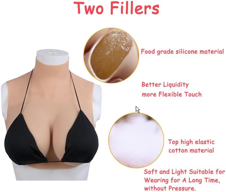 FUN & CARE Silicone Breastplate Silicone breasts Fake Boobs Froms For Crossdressers Breast Plates Fake Breasts