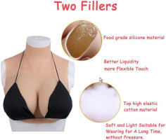 FUN & CARE Silicone Breastplate Silicone breasts Fake Boobs Froms For Crossdressers Breast Plates Fake Breasts