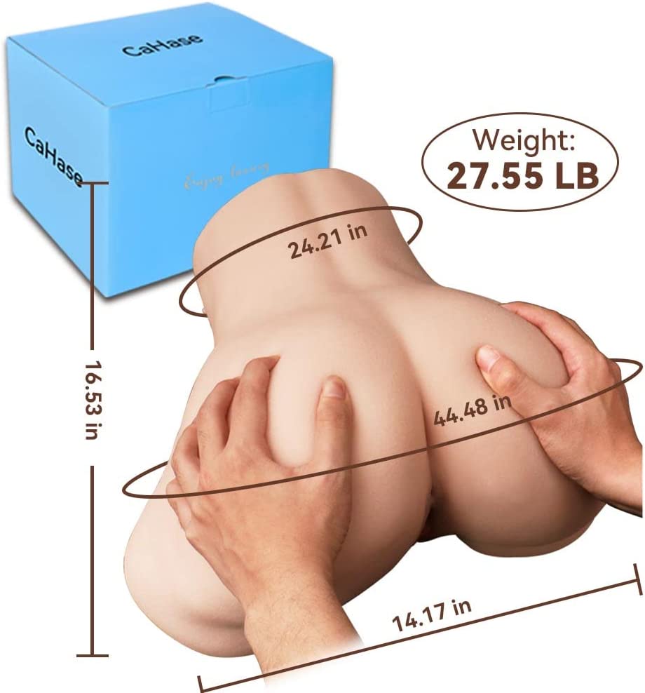 CaHase 27.5lbs Life Size Sex Doll for Men 2 in 1 Automatic Massage Mode Life Size Silicone Torso, Male Masturbator Pussy and Anal Adult Sex Toys & Game with Remote Control Lifesize