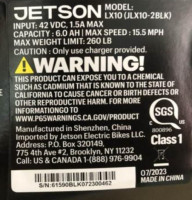 Jetson LX10 Folding Electric Ride-On - Includes Easy Folding Mechanism, 250 Watt Motor, Top Speed of 15.5 mph, Twist Throttle, 10