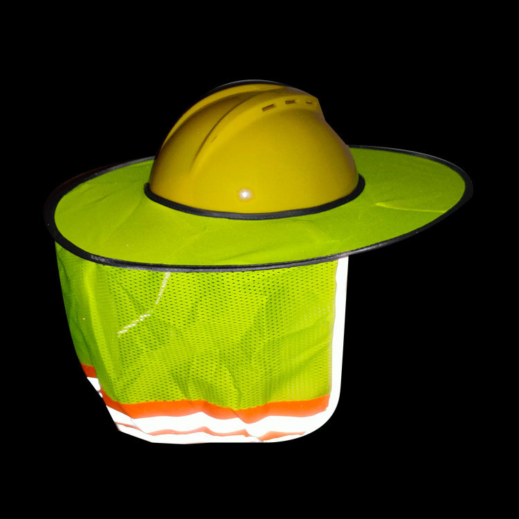 Summer sun protection helmet, reflective safety helmet, sun visor curtain, outdoor installation of sun protection hat, sun visor at construction site