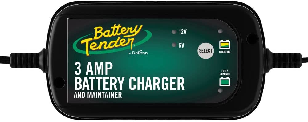 Battery Tender 3 AMP Car Battery Charger - Automotive Switchable 6/12V, Fully Automatic Battery Charger and Maintainer for Cars, SUVs, and Trucks - 6V/12V, 3 AMP Charger - 022-0202-COS
