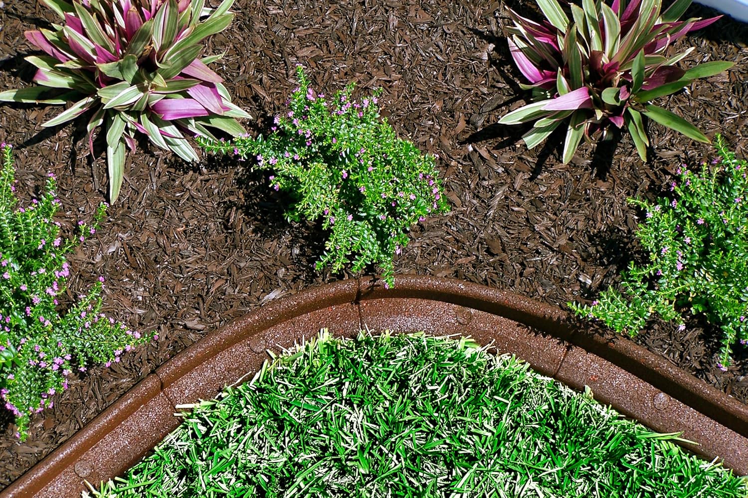 EcoBorder L No-Dig Rubber Landscape Edging with Hardware, 3.125