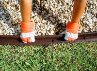 EcoBorder L No-Dig Rubber Landscape Edging with Hardware, 3.125