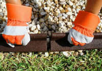 EcoBorder L No-Dig Rubber Landscape Edging with Hardware, 3.125